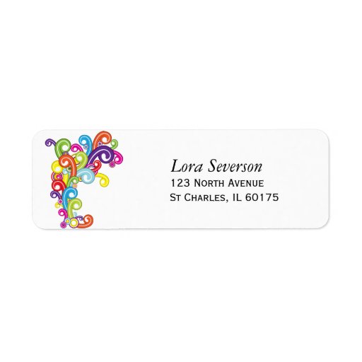 Colourful Return Address Labels