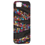 Colourful Rhinestone & Velour IPhone4 Case