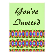 colourful ribbons custom invitation