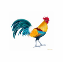 Colourful Rooster Holiday Ornament