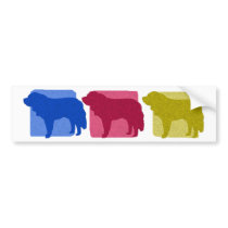Colourful Saint Bernard Silhouettes