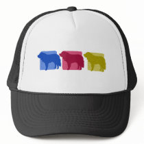 Colourful Saint Bernard Silhouettes