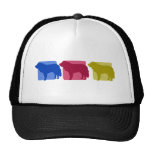 Colourful Saint Bernard Silhouettes Mesh Hat