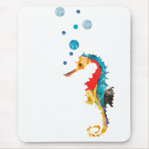 Colourful Sea Horse (SeaHorse) Mouse Pad