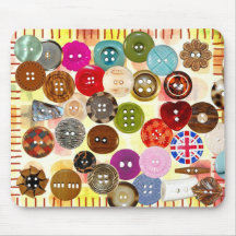 Colourful Sewing Buttons Mouse Pads
