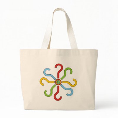 colourful shapes canvas bags by diryps