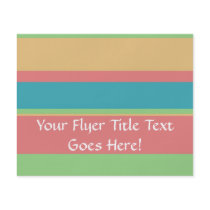 Colourful Sherbet Ice Cream Coloured Stripes Custom Flyer