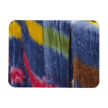 Colourful silk threads, Mandalay, Myanmar Vinyl Magnet