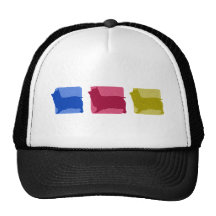 Colourful Silky Terrier Silhouettes Hats