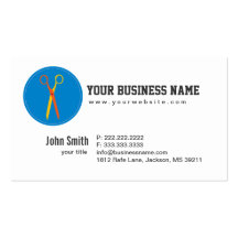 Colourful Simple Scissor Business Card