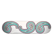 Colourful Sissy Paisley Girly Girl Skateboard