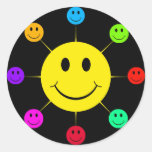 Colourful Smiley Faces Stickers