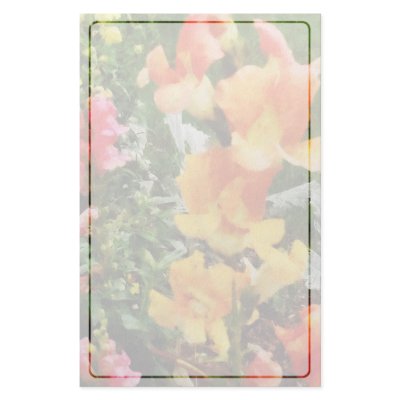 Colourful Snapdragons Stationery Paper by SusanSavad