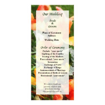 Colourful Snapdragons Wedding Program Rack Card