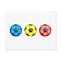 Colourful Soccer Balls
