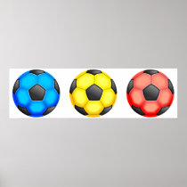 Colourful Soccer Balls