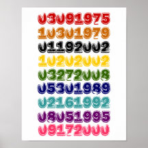 Colourful Special Dates Poster