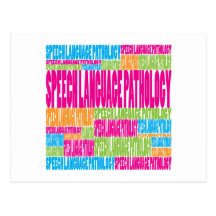 Colourful Speech Language Pathology Postcard
