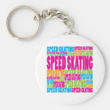 Colourful Speed Skating Keychains