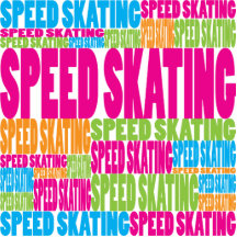 Colourful Speed Skating Photo Cut Outs