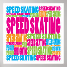 Colourful Speed Skating Print