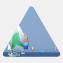 Colourful Spinnakers Triangle Sticker