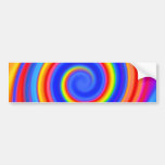 Colourful Spiral Design: Bumper Sticker