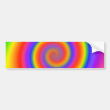 Colourful Spiral Design: Bumper Stickers