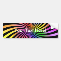Colourful Spiral Design: Bumper Stickers