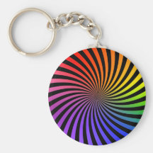Colourful Spiral Design: Keychain