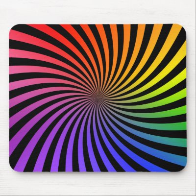 Colourful Spiral Design: Mouse Pad by spiritswitchboard