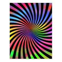 Colourful Spiral Design: Post Card