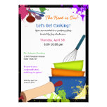 Colourful Splash Cooking Invitation