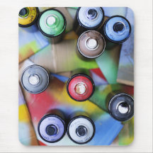 Colourful Spraycans Mousepad