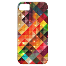 Colourful Square Glowing  Mosaic iPhone 5 Case