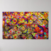 colourful squiggles print
