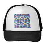 Colourful Stain glass effect Stars Pattern Trucker Hats
