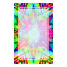 Colourful Star Blank Stationery