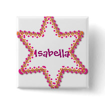 Colourful star of David design for Bat Mitzvah Pin