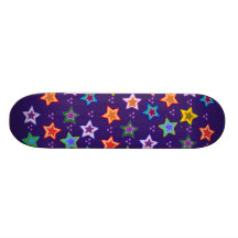 Colourful star pattern skateboard decks