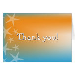Colourful star thank you design greeting card