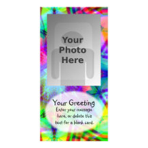 Colourful Star Vertical PhotoCard Template Customized Photo Card