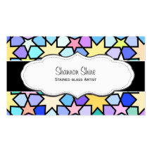 Colourful Stars Arty Business Cards