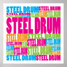 Colourful Steel Drum Print