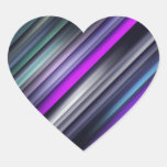 Colourful Streaks Heart Sticker
