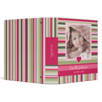 Colourful Stripes Baby Girl Photo Album