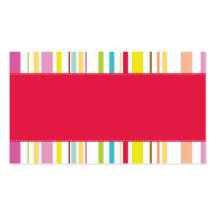 Colourful Stripes BC - Red Business Card