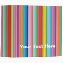 Colourful Stripes Binders