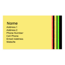 colourful stripes business card