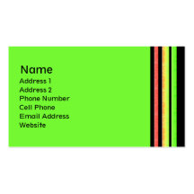 colourful stripes business card template